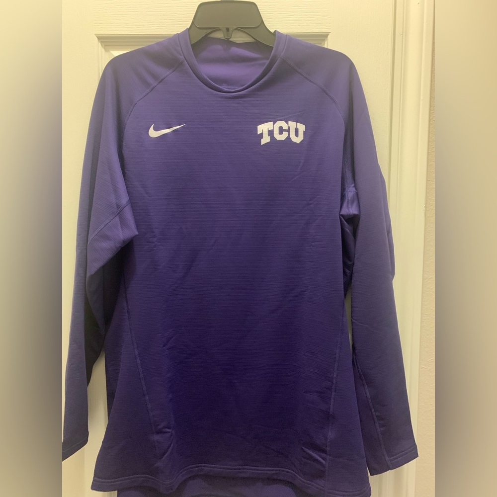 NIKE TCU HORNED FROGS FOOTBALL TEAM ISSUED THERMA FLEECE CV3265-566 MEN’S XL